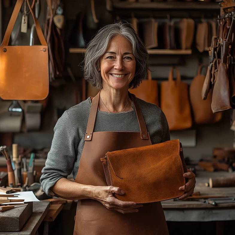 Ein Bild, das Person, Modeaccessoire, Menschliches Gesicht, Handtasche enthlt.

KI-generierte Inhalte knnen fehlerhaft sein.